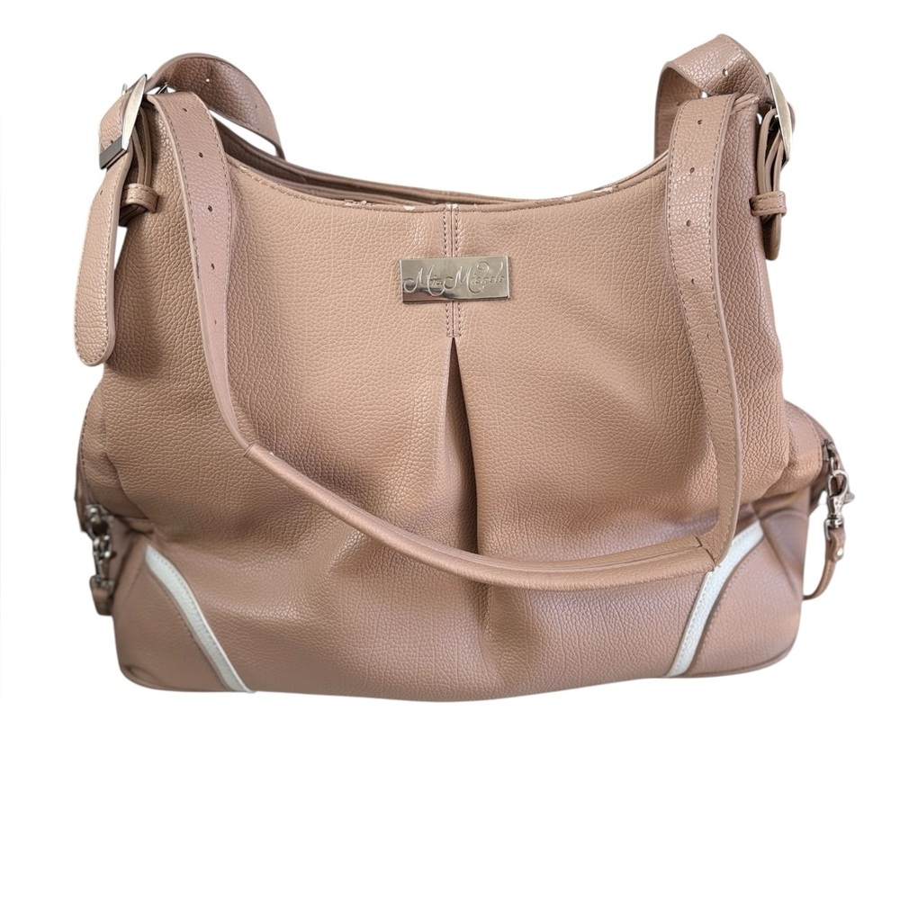 Mia Michele Dog Carry Bag Purse Blush Nude Faux Leather